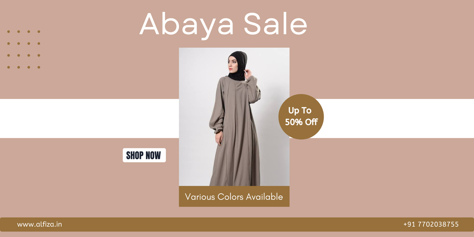 Beige and Brown Minimalist New Style Collection Banner