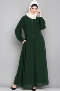 Green Simple Abaya