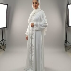 Traditional White Handwork Abaya